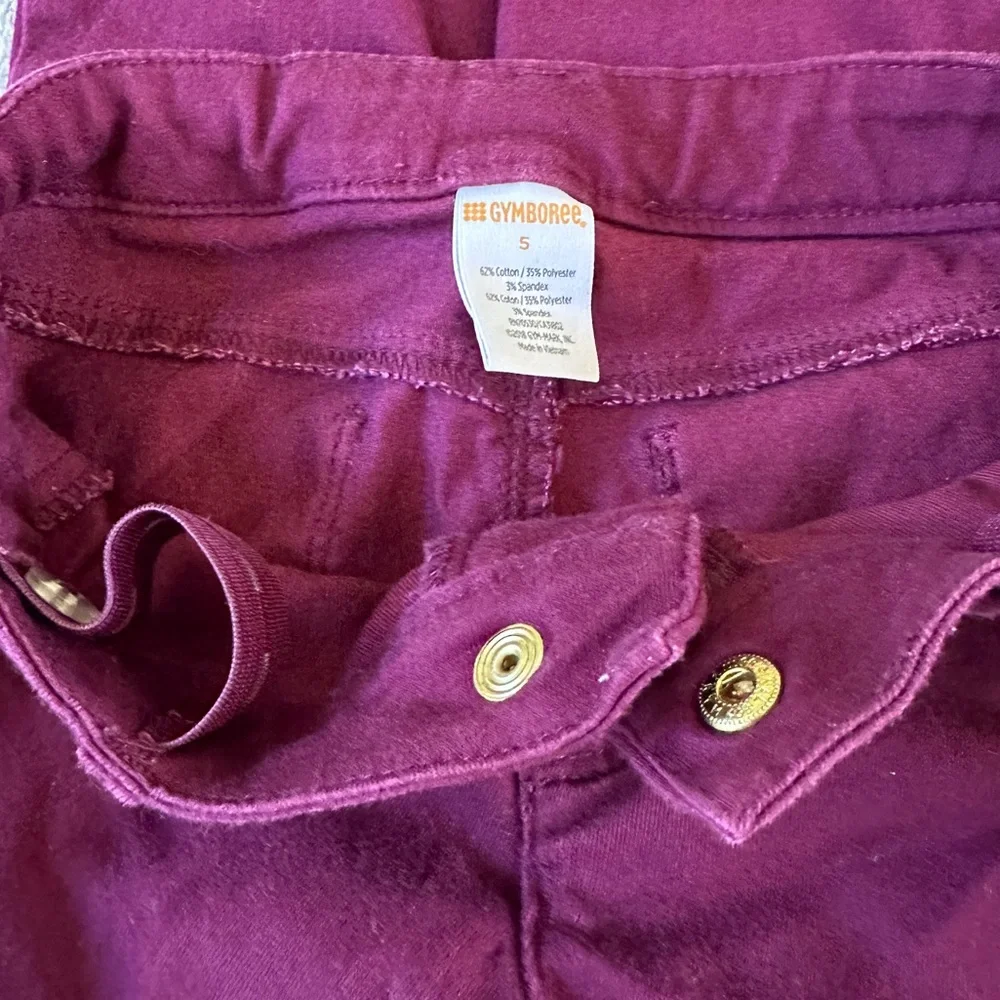 Gymboree Kid Girls Burgundy and Blue Jeans Pants